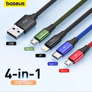 4pcs for $20 in my store ‼️Baseus 4 in 1 USB Cable NIB